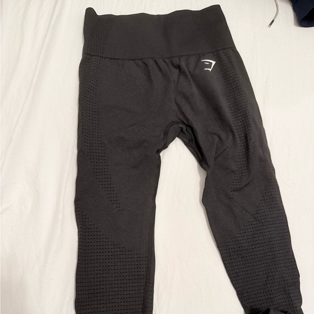 Gymshark Black Perforated Performance Leggings